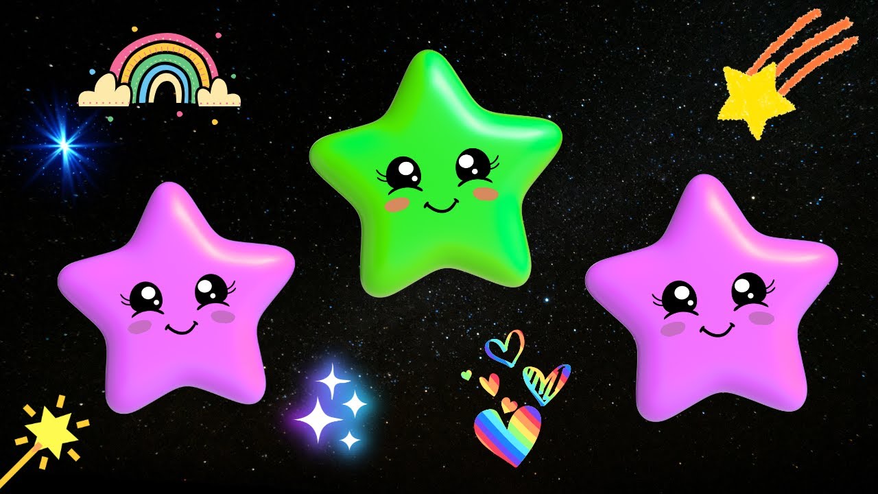 Twinkle Twinkle Little Star🌟Sparkle Sky Sing-Along/Gentle Music /Fun Nursery Rhymes for Happy Kids