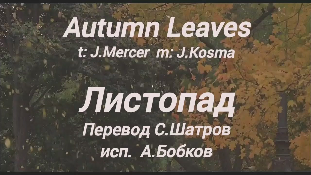 🇫🇷 Листопад. Autumn Leaves -Осенние Листья Les Feuilles mortes (Мёртвые Листья фр.) Русский перевод.