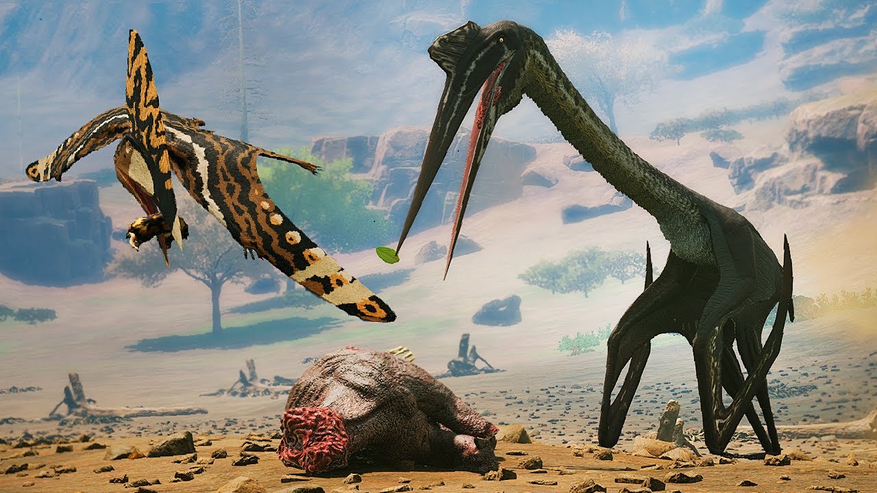 A Viagem do Quetzalcoatlus! Toca do Carnívoro e Presas no Lago | Path of Titans | (PT/BR)