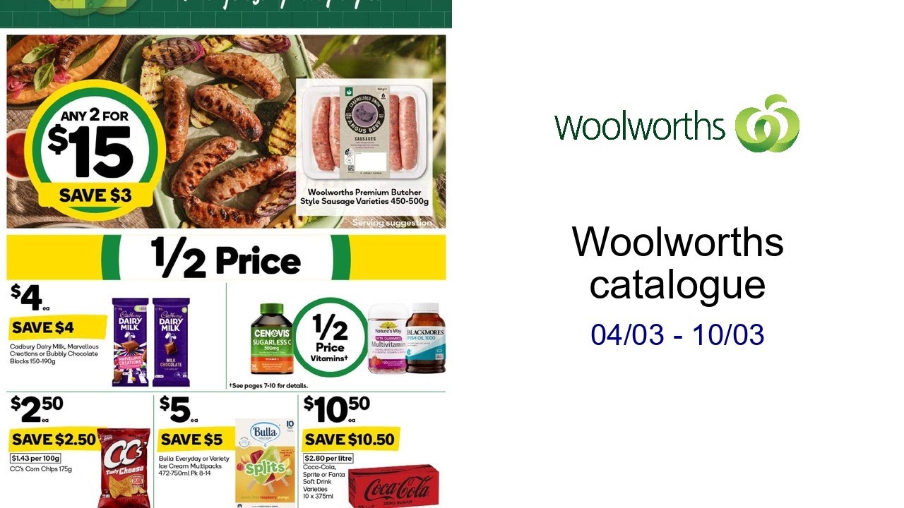 Woolworths catalogue  04/03 - 10/03