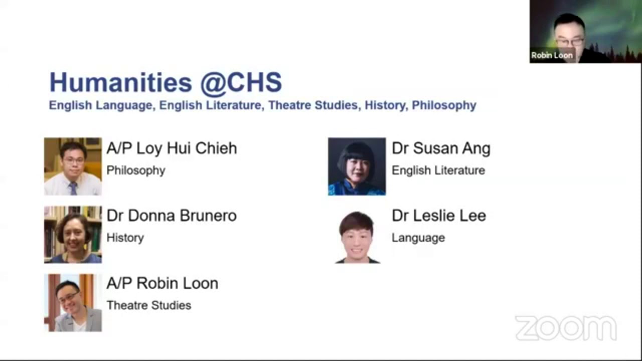 Humanities Program Talk: CHS NUS Open House 2021