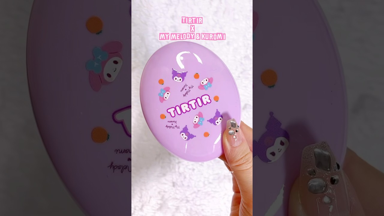 TIRTIR x My Melody & Kuromi cushion and skin tint makeup 💟 #tirtir #sanrio #melody #kuromi #kbeauty