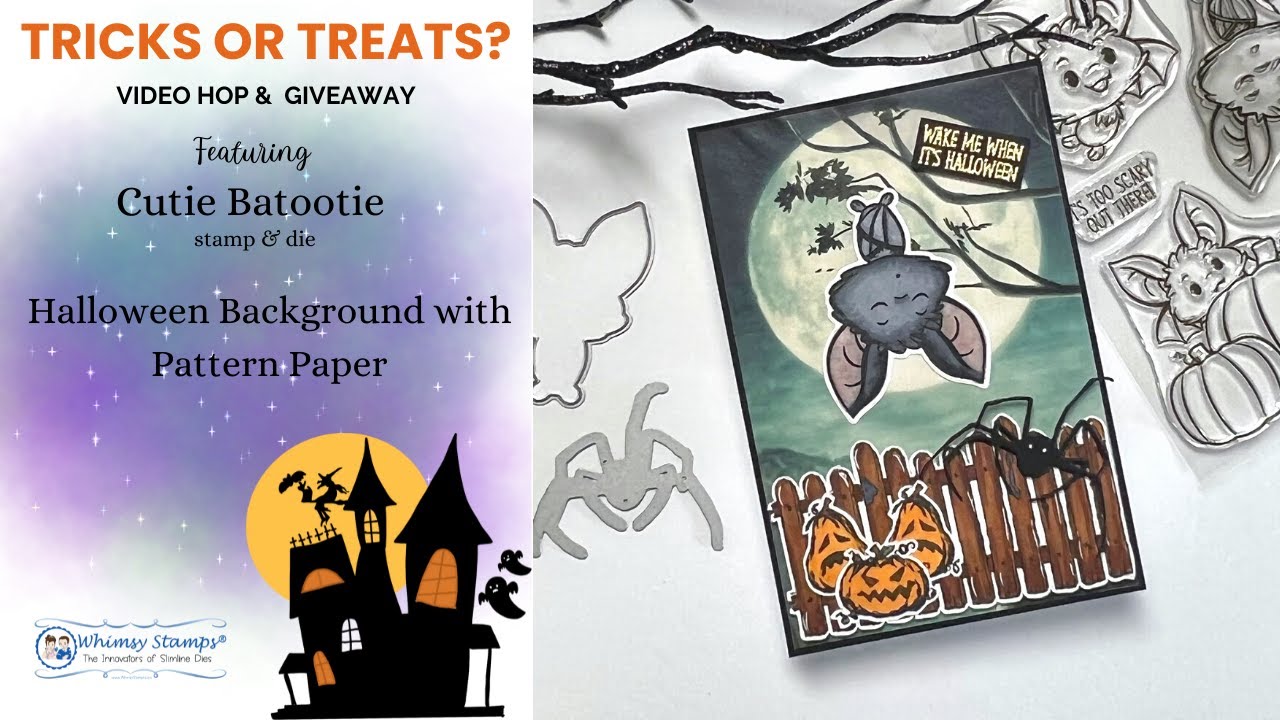 TRICKS OR TREATS? | Video Hop & Giveaway | Halloween Background with Pattern Paper