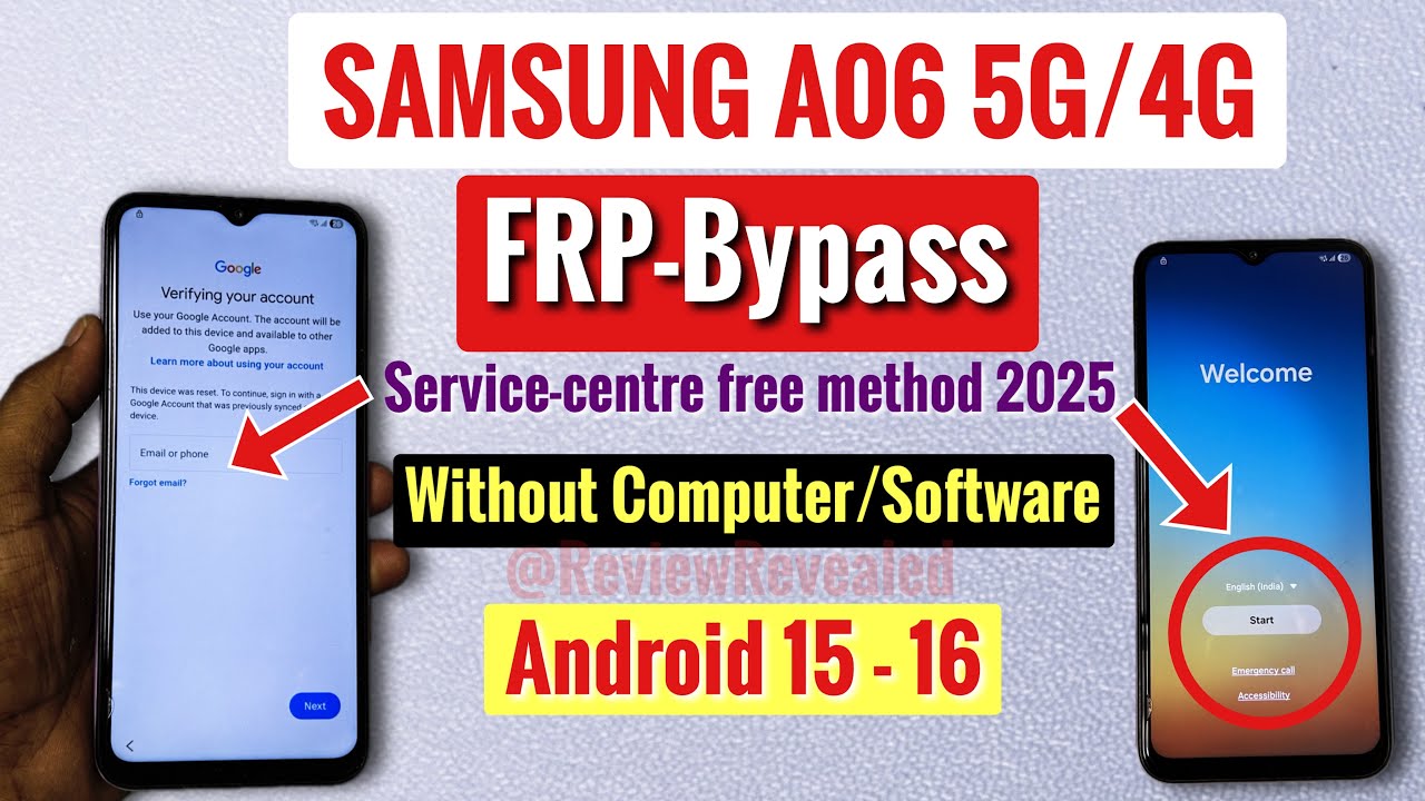 Samsung A06 Frp Bypass Without PC Android 13/14 | Samsung A06 Google Account Bypass