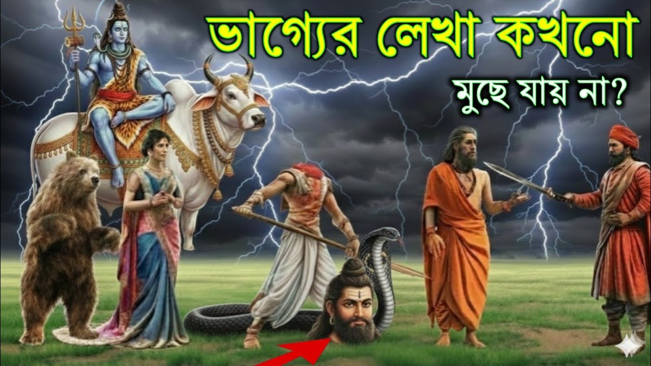 ভাগ্যের লেখা কখনো মুছে যায় না || ভগবান শিব ও যমরাজ || জানালেন মানবজীবনের সত্য  #sohojkothaoshikha 