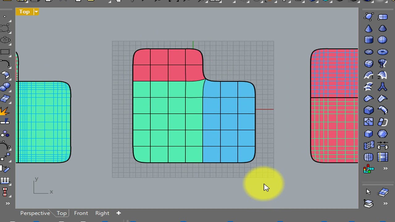 how the PackSubDFaces and SetPerFaceColorByFacePack command works
