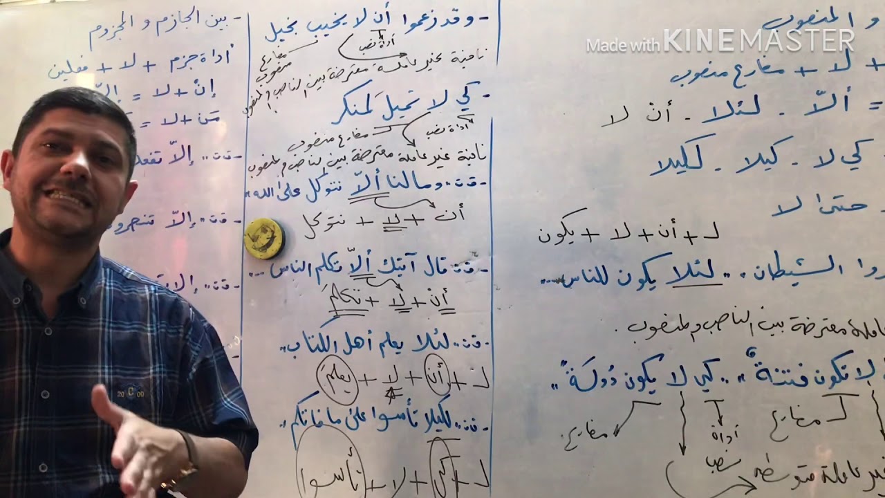 اسلوب النفي المحاضرة السابعة عشر ( لا المعترضة بين الناصب و الجازم و المجرور)