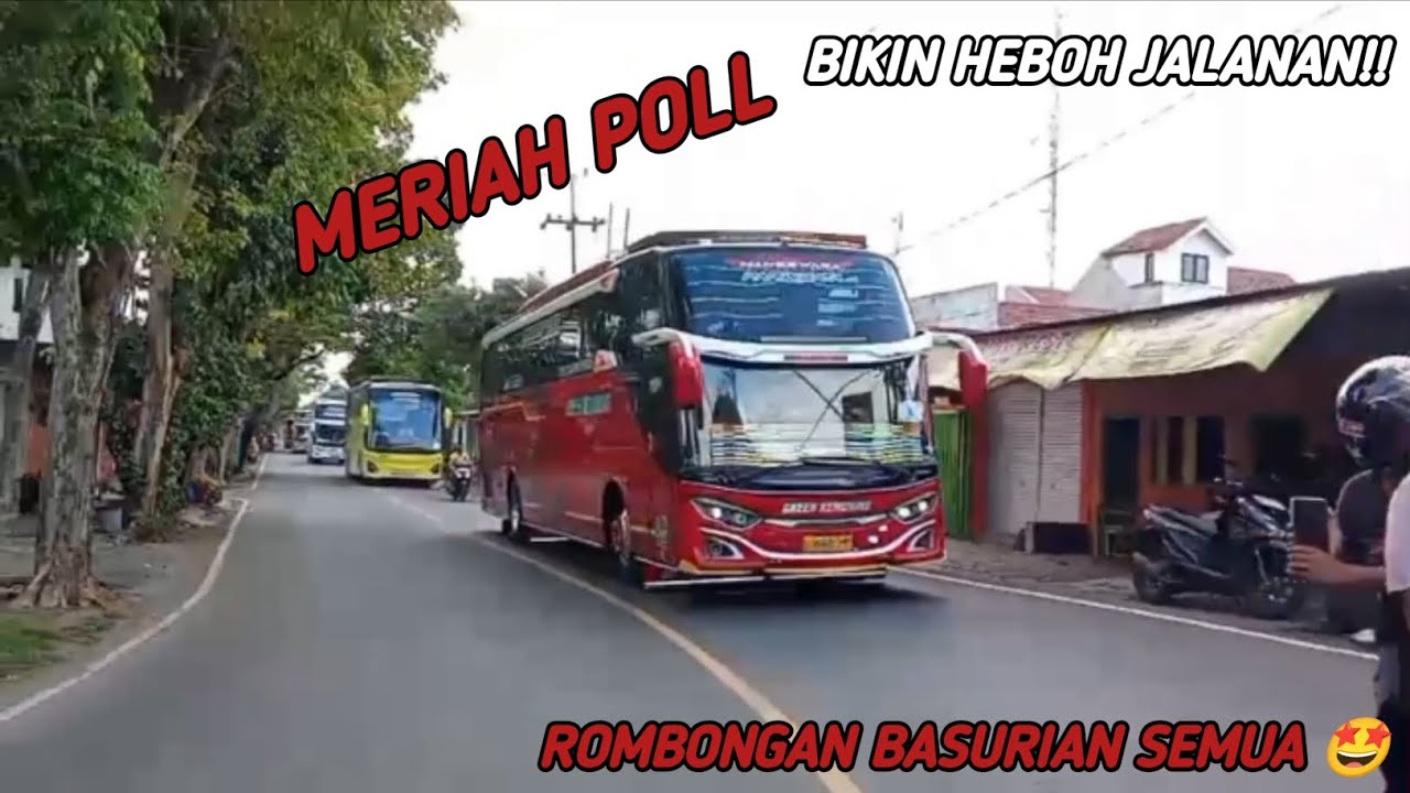 NGOYOD ROMBONGAN PEMULANGAN SANTRI LIRBOYO FULL BASURI DI JALAN 🤩#busmaniacomunity #basuri 