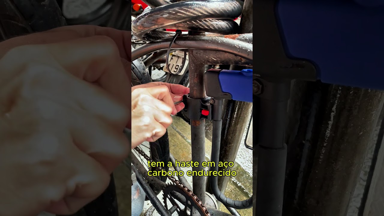 Trava U-lock Bicicleta Papaiz: a&ccedil;o carbono emborrachado e chave de alta seguran&ccedil;a para sua bike!