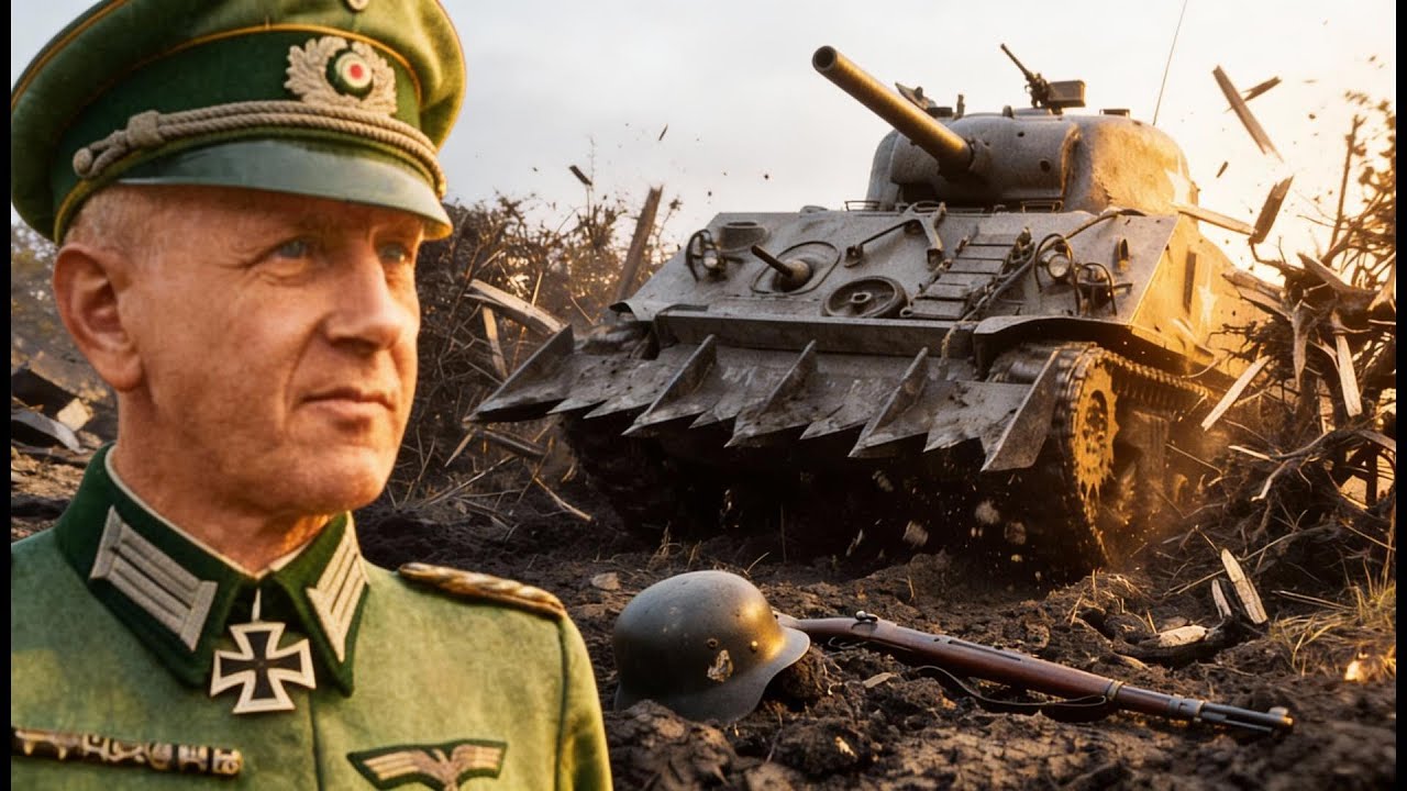 Général Allemand Regarde Ses Défenses S’effondrer  500 « Rhino Tanks » Coupent Les Haies | WWII