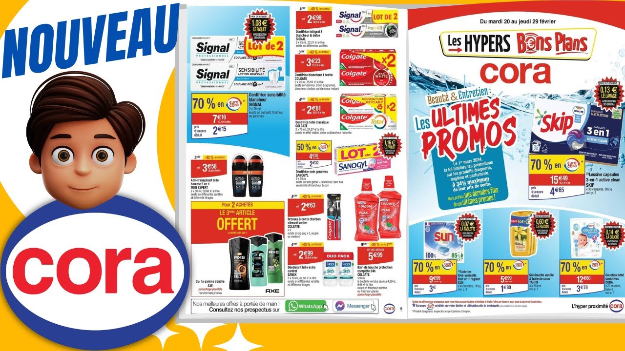 catalogue CORA du 20 au 29 février 2024 ⚠️ -70% EN EUROCORA BEAUTÉ ET ENTRETIEN - FRANCE