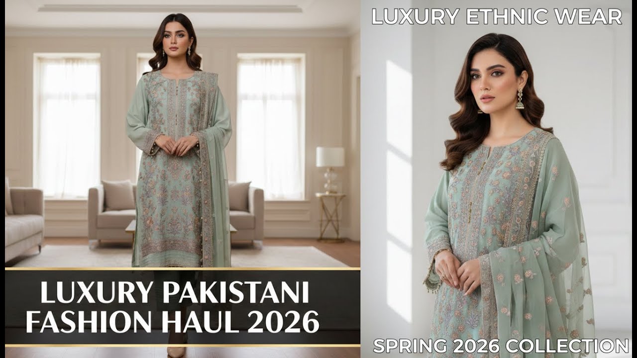 Luxury Mint Green Embroidered Suit | Elegant Pakistani Party Wear Dress #dressdesign