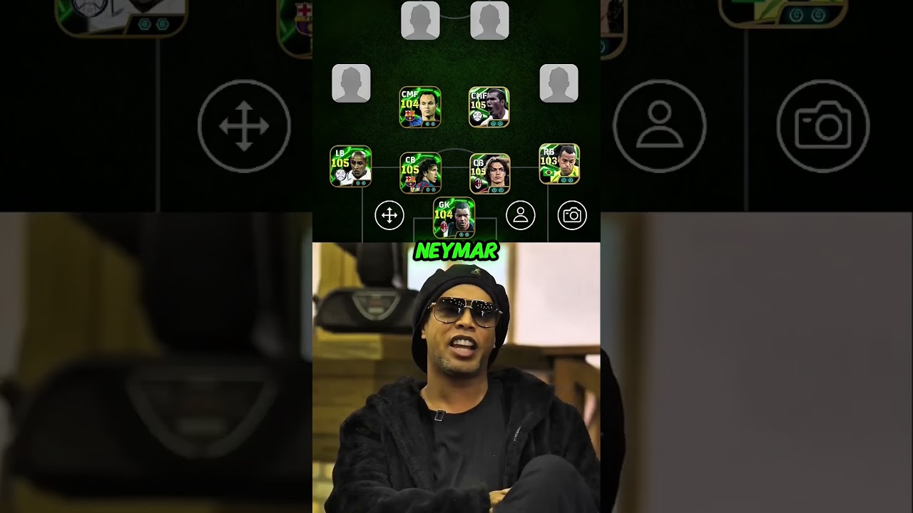 RONALDINHO PICKED HIS ULTIMATE TEAM 😱🔥#efootball #efootball2025 #shorts