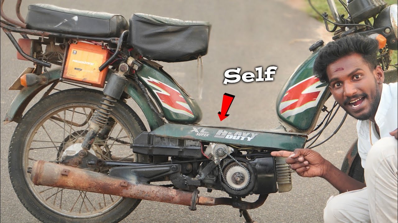 Modified XL Bike In Self Starter 💯சிறப்பான self motor Alteration..! Sathish