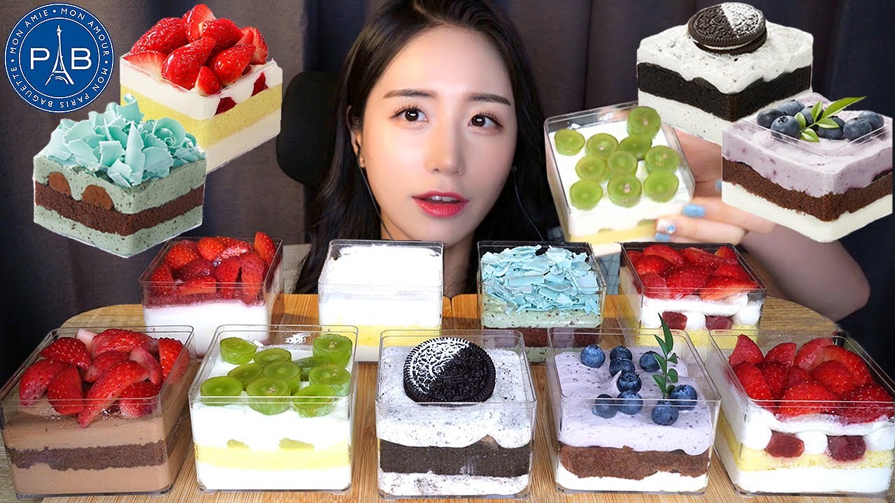 🍰 Сладкий и липкий торт кекс Десерт ASMR МукбангㅣШоколад клубникаㅣCake Dessert Mukbang