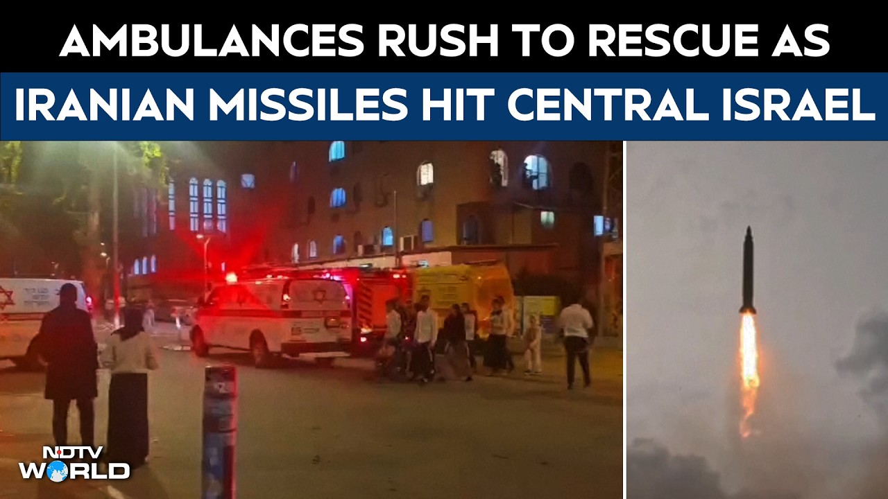 Iran Strikes Israel | Chaos & Panic As Iranian Missiles Wreak Havoc In Central Israel