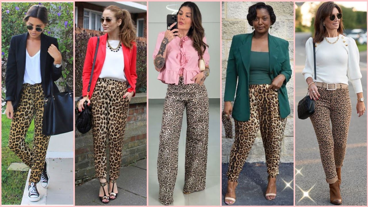 LOOKS CON PANTALONES ANIMAL PRINT COMBINACIONES FACILES DE MODA