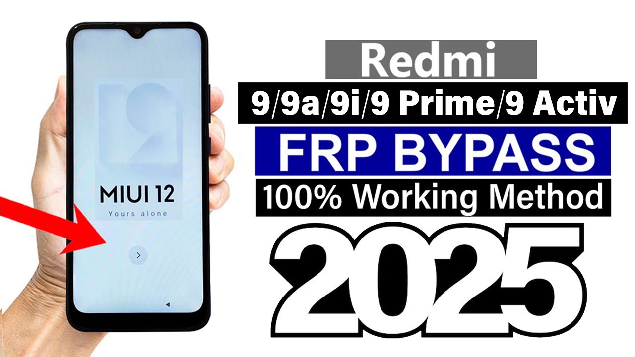Redmi 9/9a/9i/9 Prime/9 Activ - Google Account/ FRP Bypass - 100% Working (Without Pc)