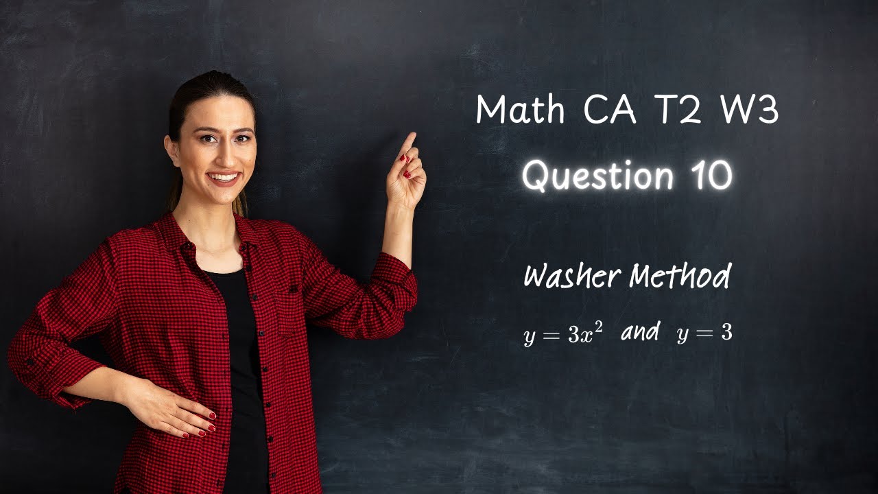 Question 10 - How to Find Volume Using the Washer Method | Intersecting Functions Example