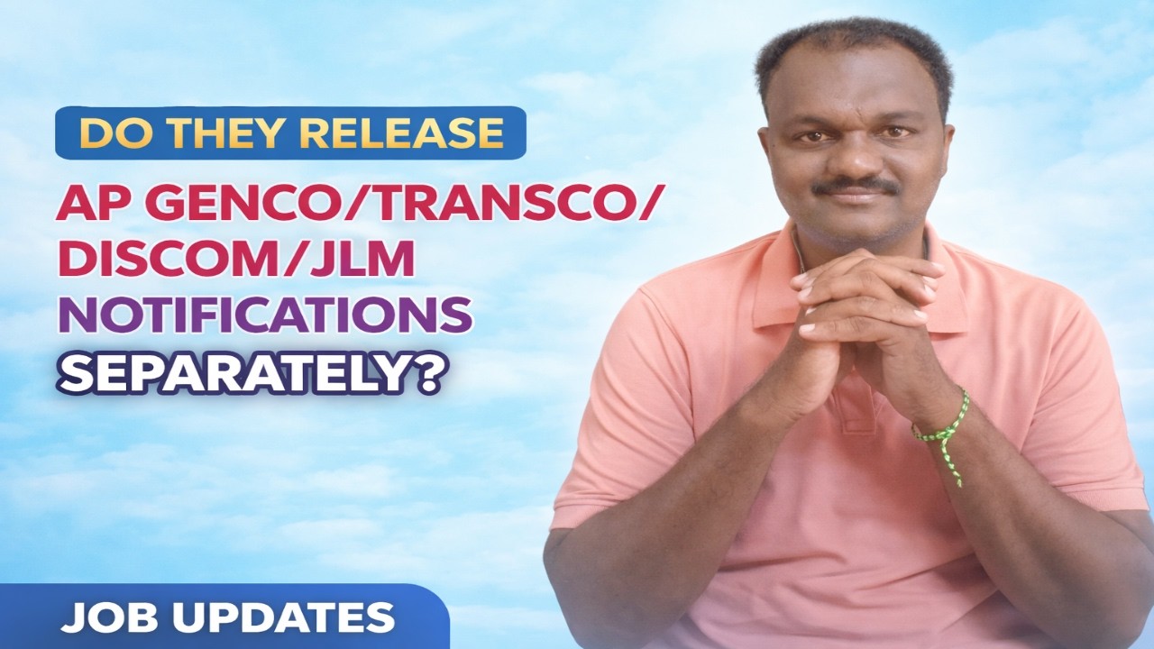 DO THEY RELEASE AP GENCO/TRANSCO/DISCOM/JLM NOTIFICATIONS SEPARATELY? #GENCO #transco #discom