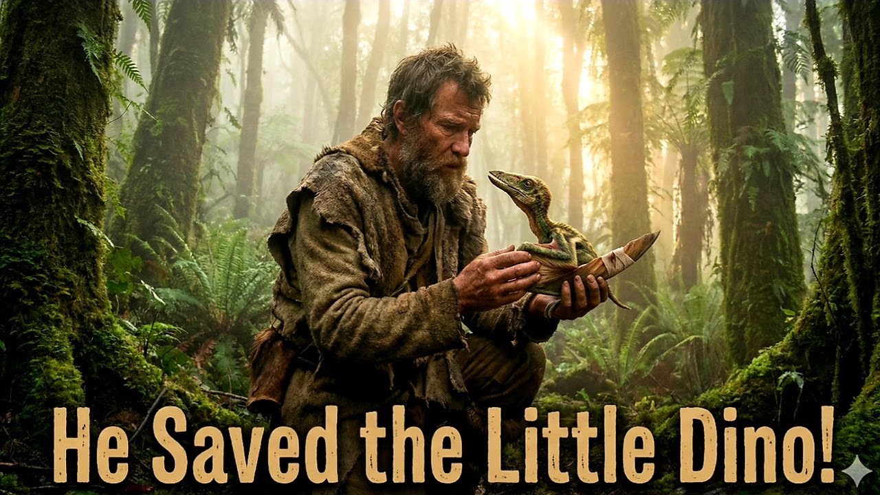 A Prehistoric Rescue: Man Helps a Tiny Dino Survive!