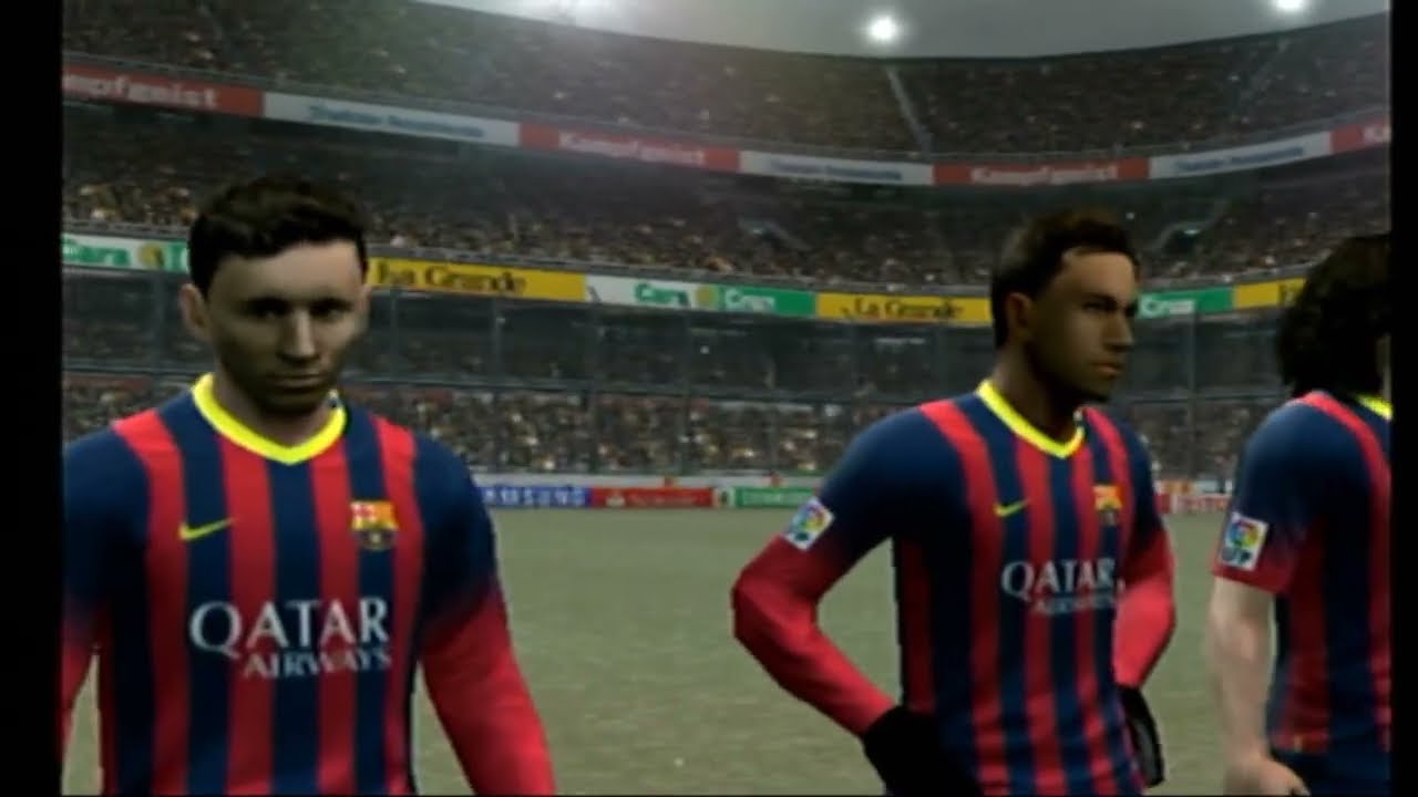 PES 2014 l Barcelona S. C vs FC Barcelona - Partido Intercontinental : PS2 Gameplay 