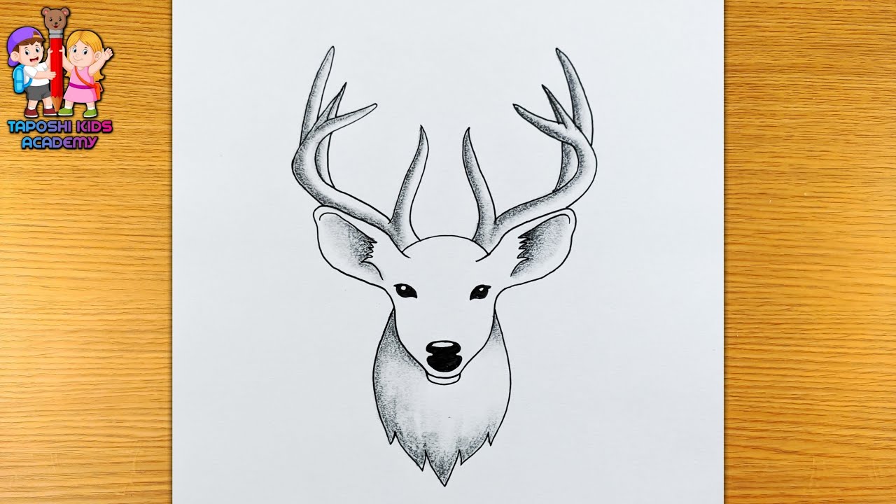 How to draw Easy Deer Head