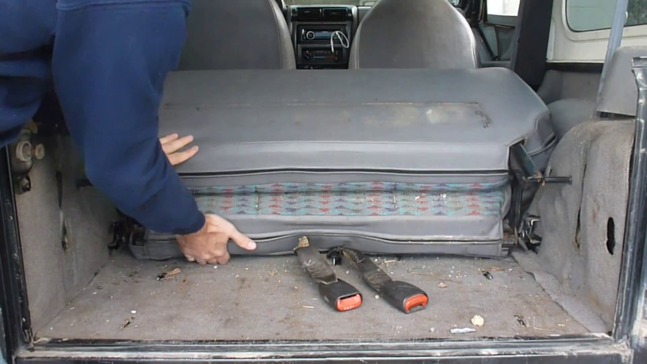 Wrangler TJ Rear Seat Removal and Spare Tire Storage
