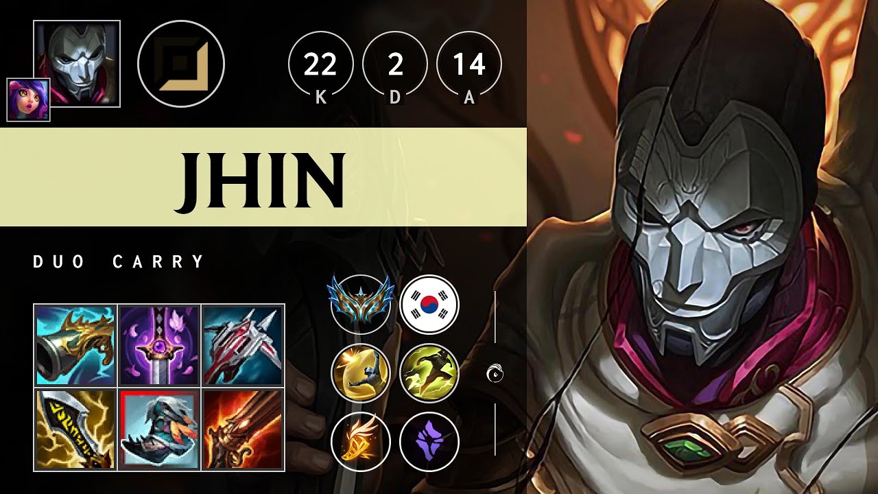 Jhin ADC vs Ashe - KR Challenger Patch 25.19
