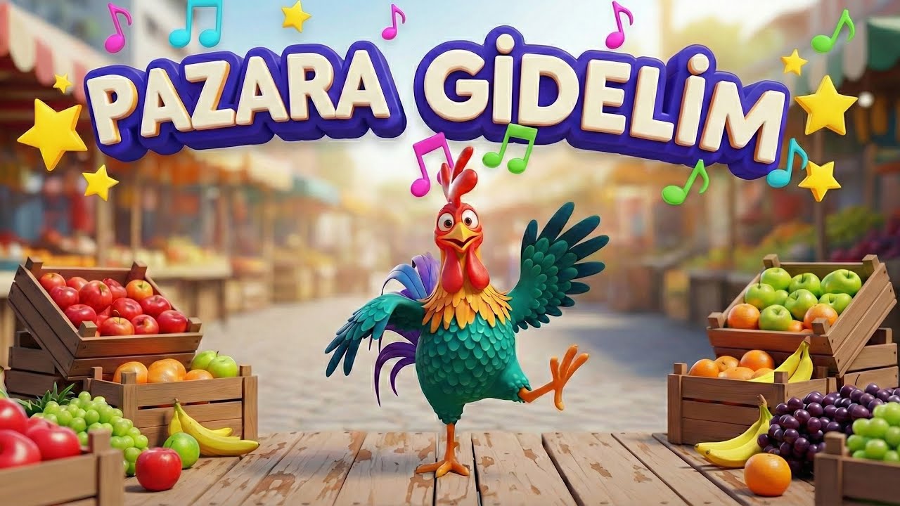 Pazara Gidelim Şarkısı - Çocuklar İçin Eğlenceli Müzik Dinle | BabyLime TV