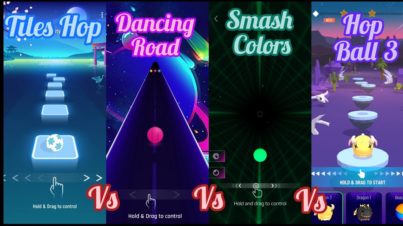 Unity - The Fatrat - Tiles Hop Vs Dancing Road Vs Smash Colors Vs Hop Ball 3