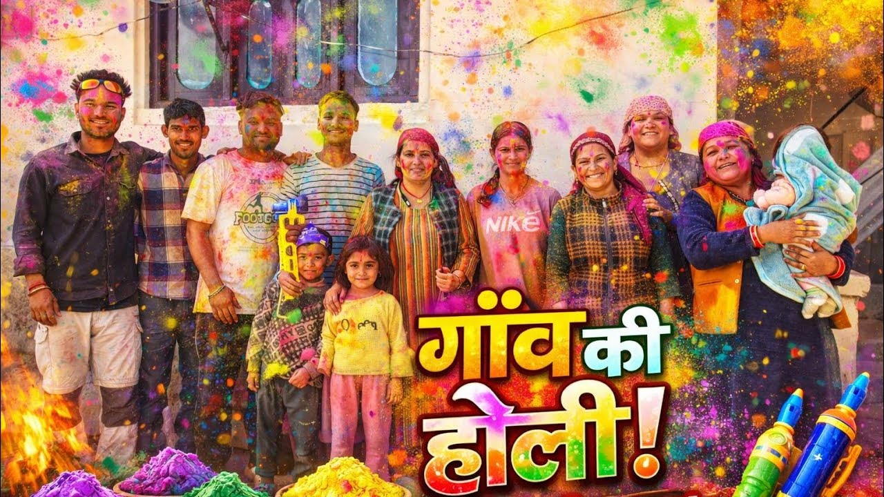 Gaon Ki Holi 🫟Pahadi Holi #dailyvlog #viralvideos #kullumanali #shortvideo #pahadilifestyle