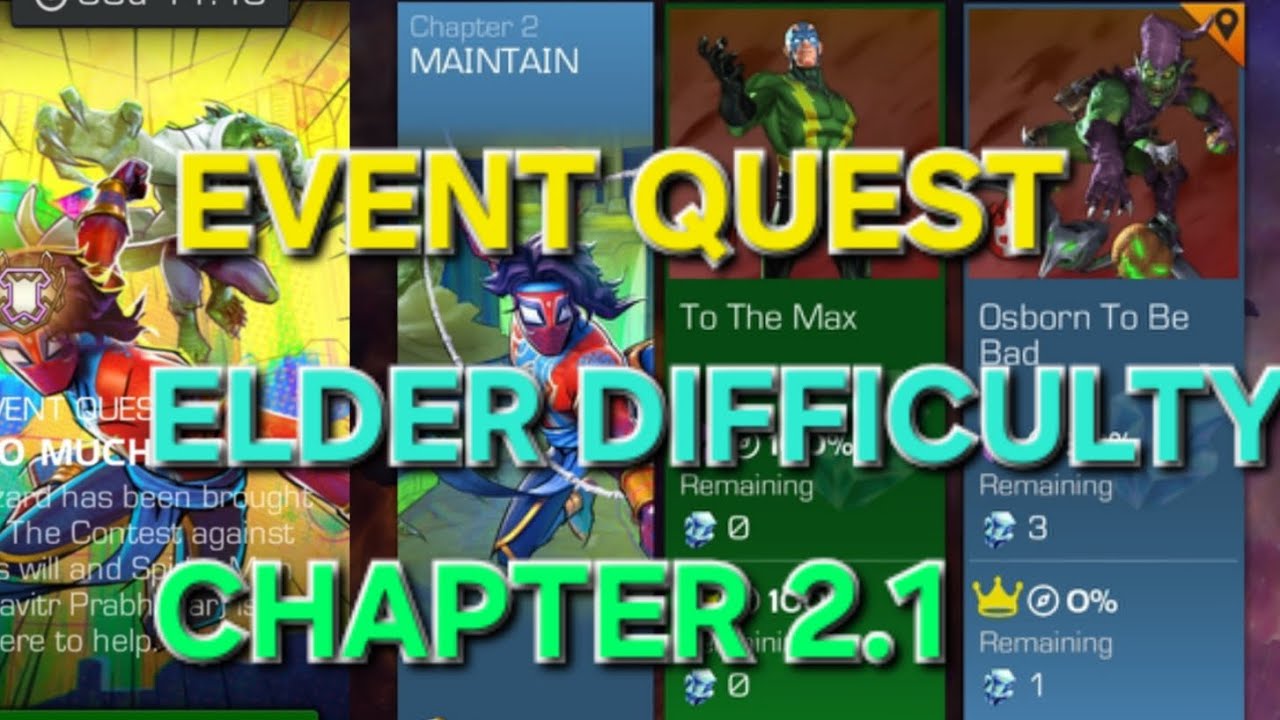 MCOC Event Quest (SO MUCH MORE) Elder Difficulty Chapter 2.1( To The Max )