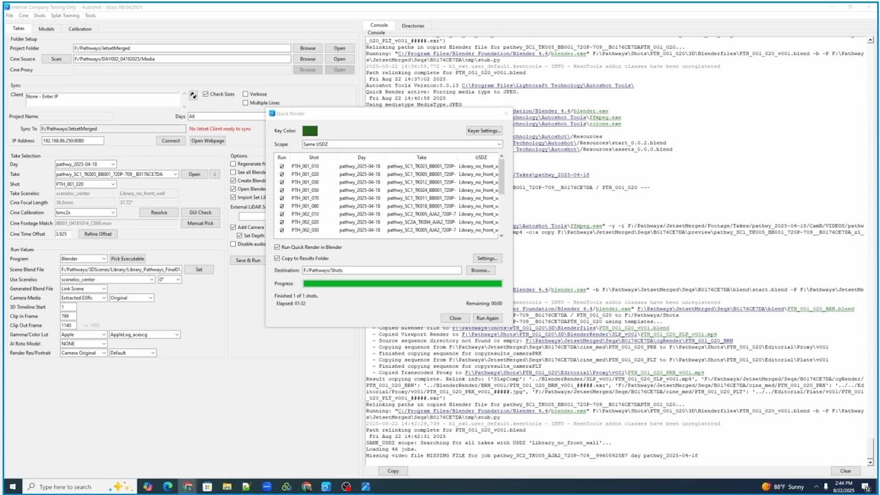 Timeline Processing and Batch Rendering