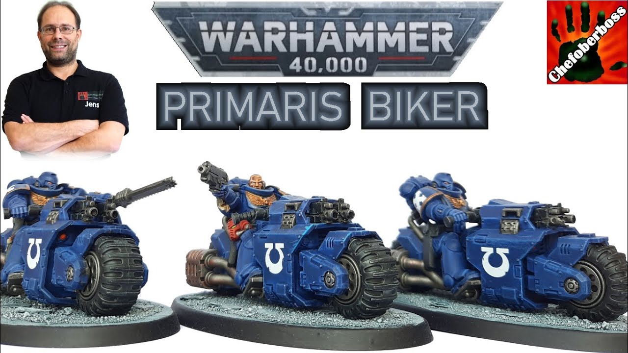 Wie bemalt man einen Excursortrupp für Warhammer 40.000 Indomitus - Primaris Spacemarine Biker