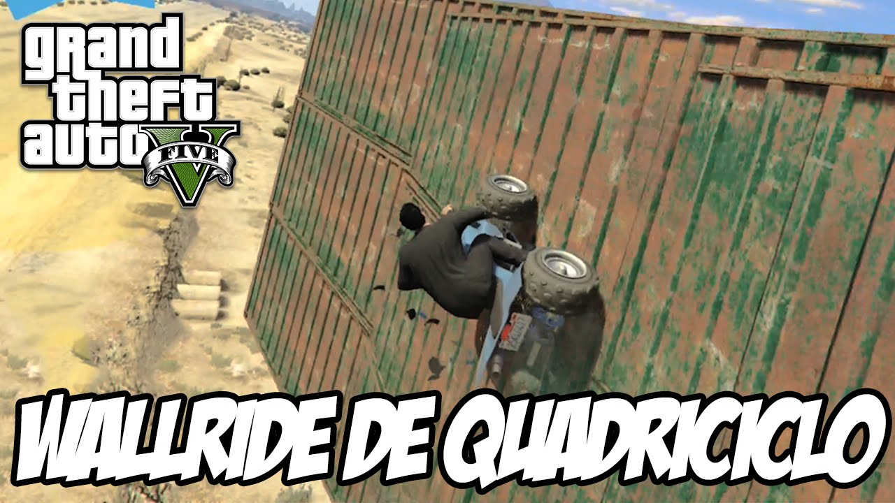 GTA V - Wallride de QUADRICICLO e Cross deu RAGEQUIT