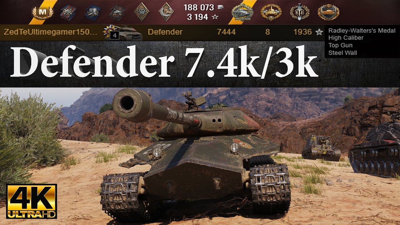 Object 252U Defender BEAST MODE: 7444 DMG, 8 Kills, 1936 XP, 3040 Block | WoT 4K Ultra HD