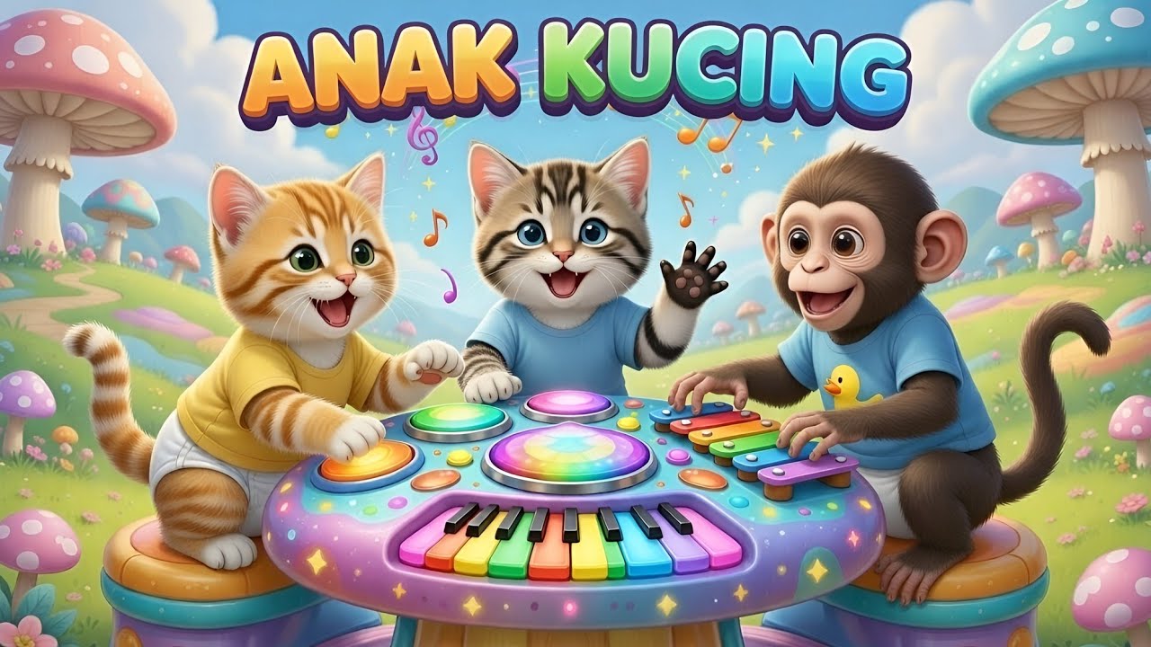 LAGU ANAK 🇮🇩 ANAK KUCING MEONG MEONG - KITTEN SONG - LAGU ANAK BALITA VIRAL