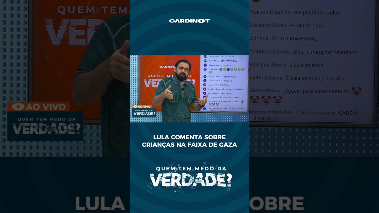 LULA COMENTA SOBRE CRIAN&Ccedil;AS NA FAIXA DE GAZA