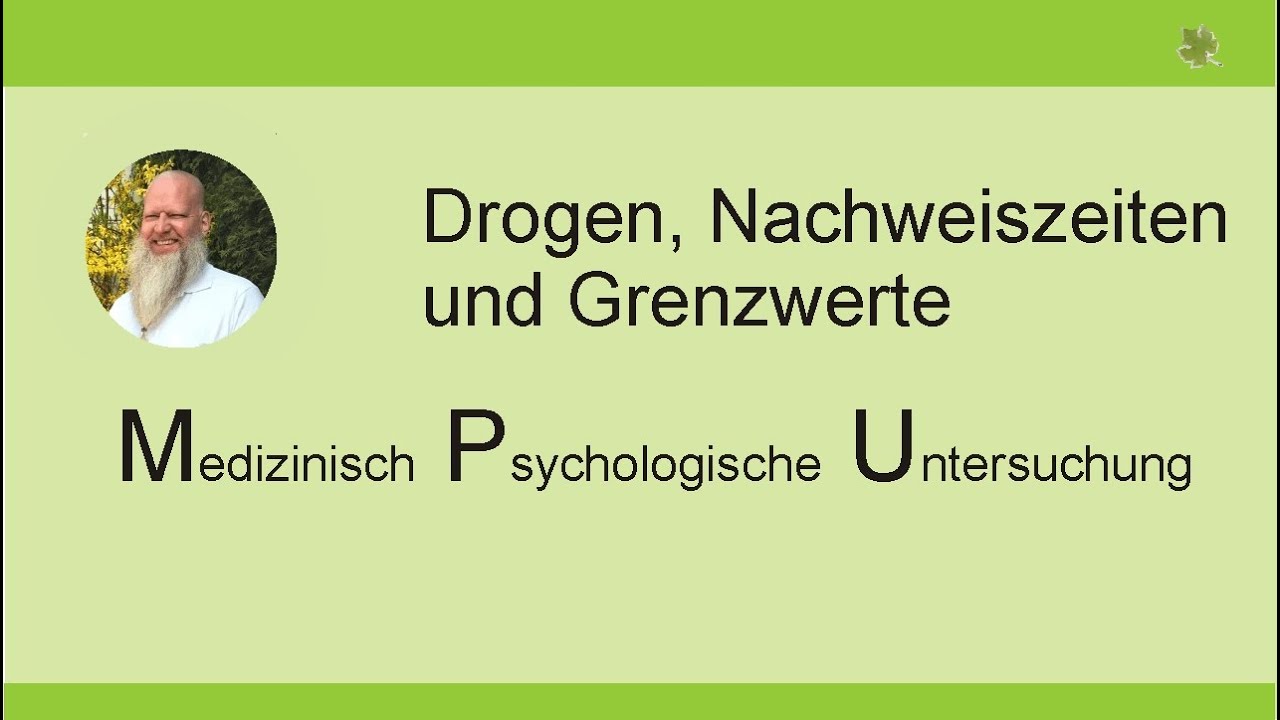 Nachweiszeiten und Grenzwerte von Drogen