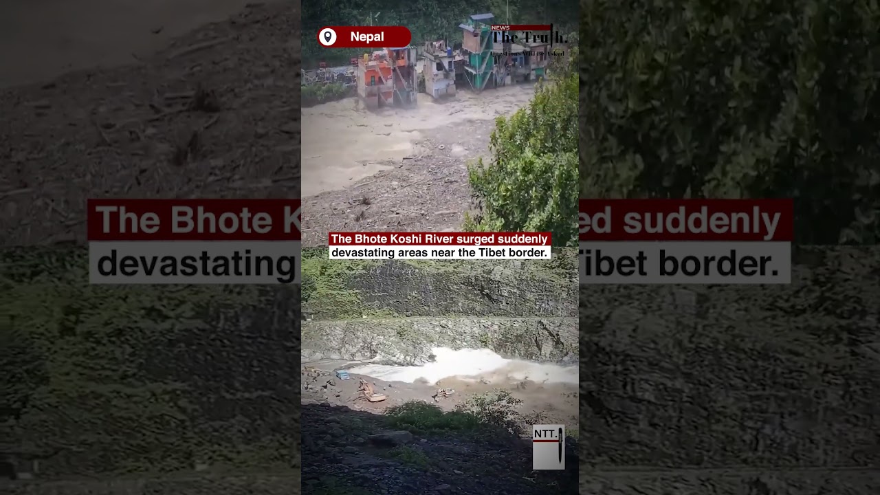 #Terrifying video #Nepal #flood. Over 300 believed to be swept in #flashfloods.
