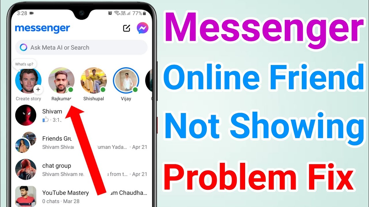 Active friends not showing in messenger | Messenger me online kyu nahi dikha raha hai