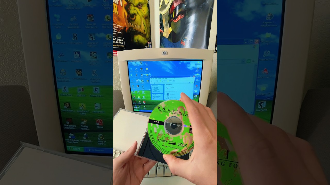 Installing Half-Life Opposing Force on my retro PC setup #halflife #pcgaming #retrogaming #cd