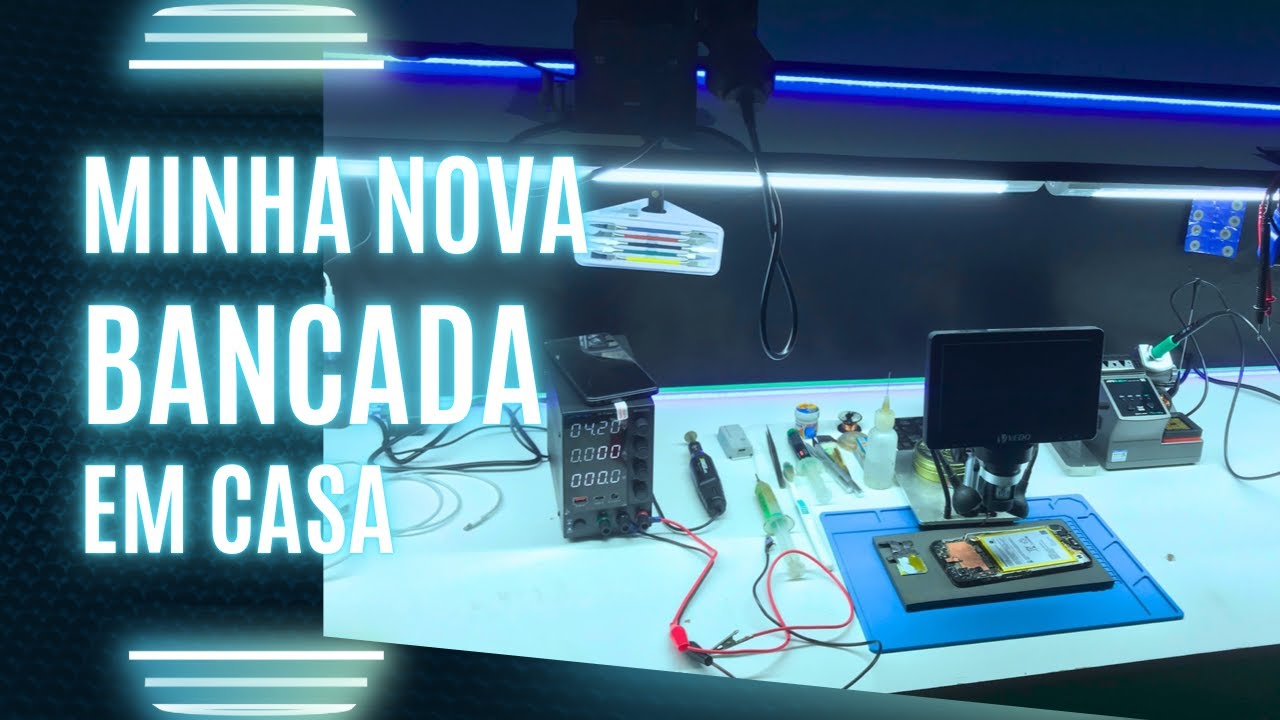 Acabei de montar minha bancada em casa