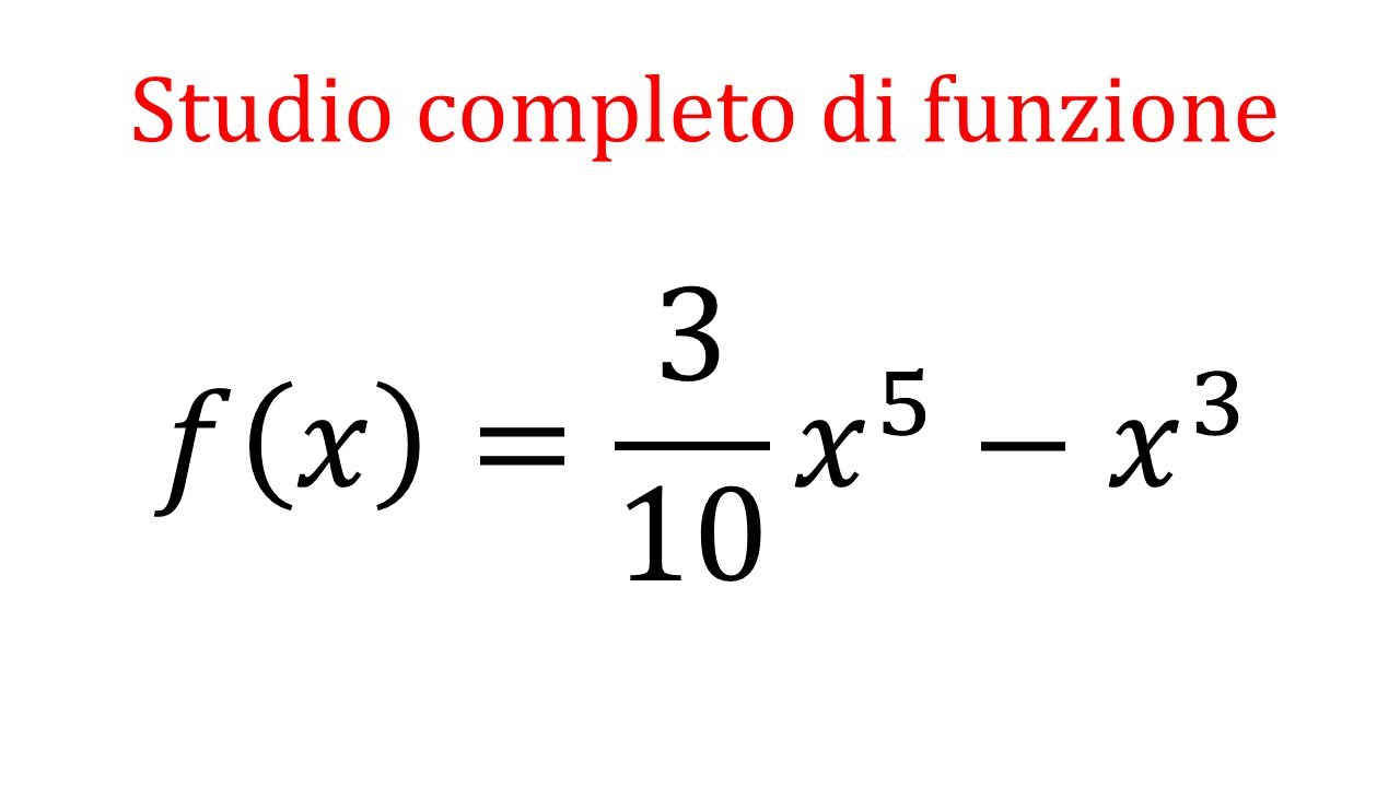 Studio di funzione - polinomiale