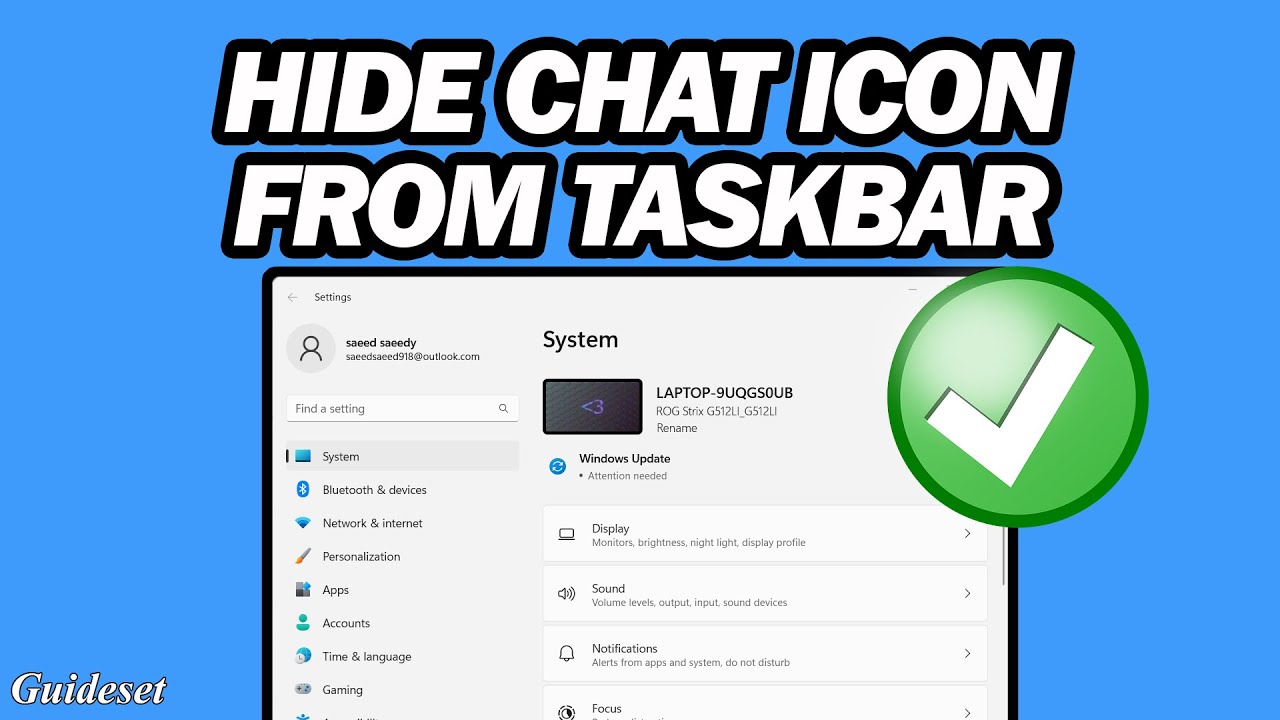 How to Hide or Remove Chat Icon from Taskbar on Windows 11 | Step by Step