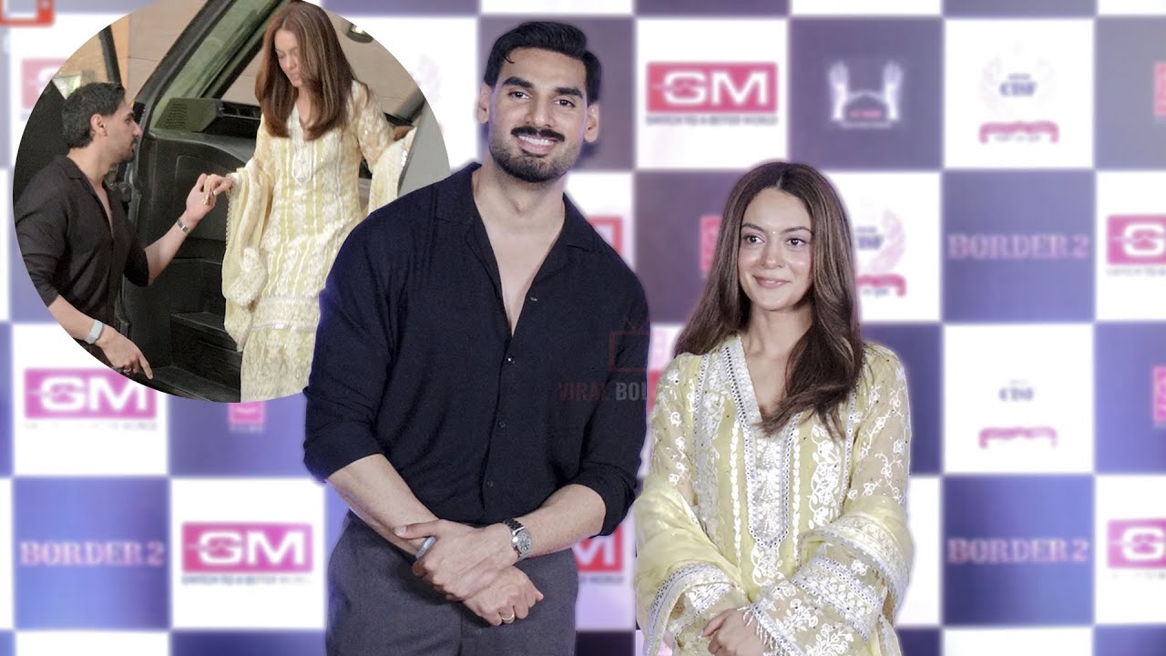Ahan Shetty’s Gentleman Style Shines with Anya Singh at Border 2 Screening