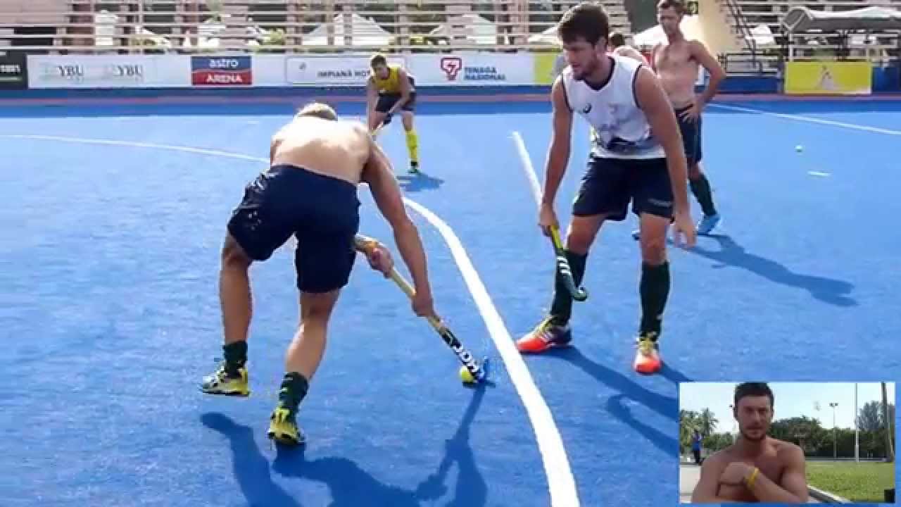 Nick Budgeon Drag Flick. Australian field hockey player shows us his technique