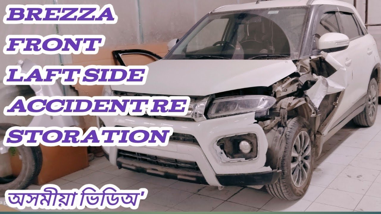 How to replace Brezza bumper , Headlight and fander#assamese #automobile #viral #body #Denter susant
