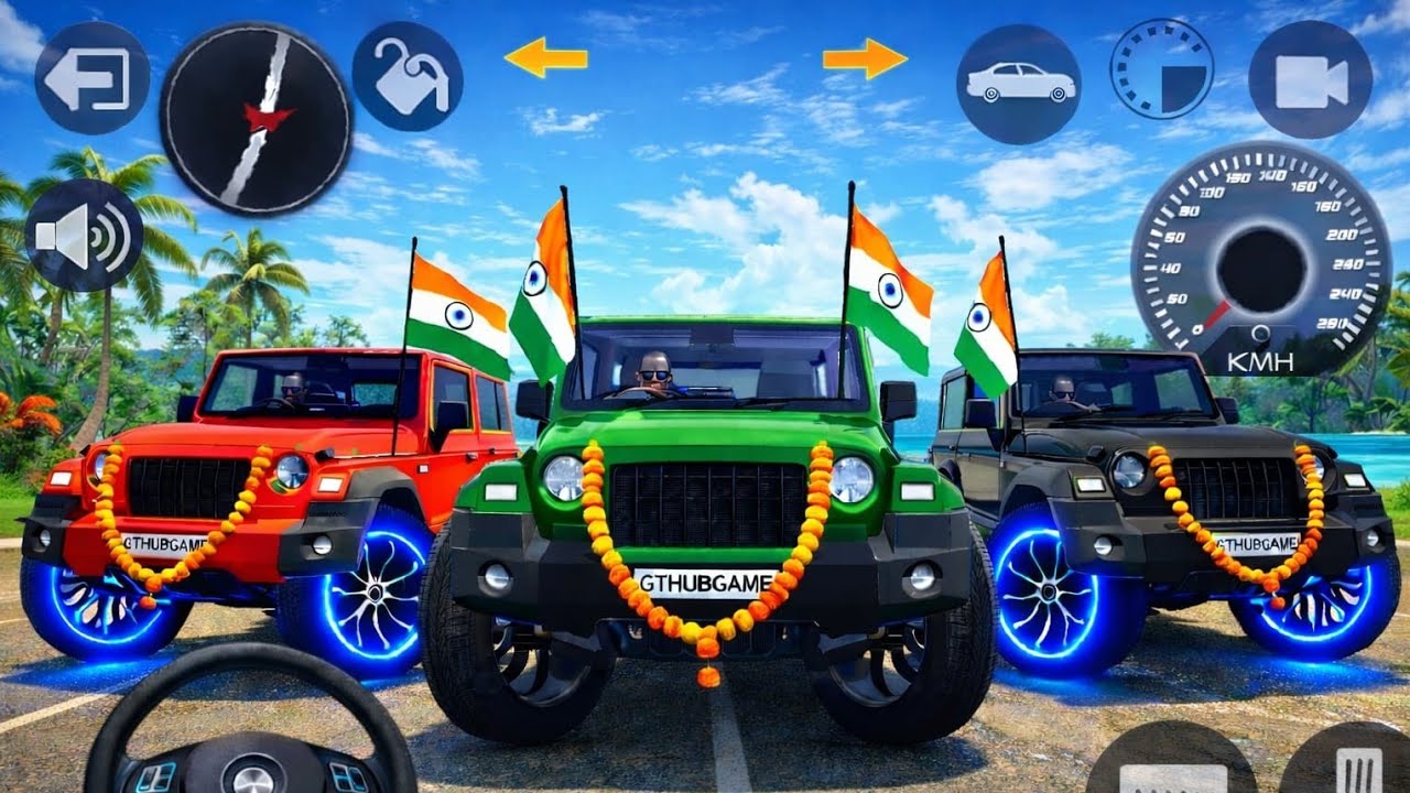 Modified Mahindra Thar😈Games:Indian Yellow Thar (Gadi Wala Games) Car Game Android Game - #2025​#